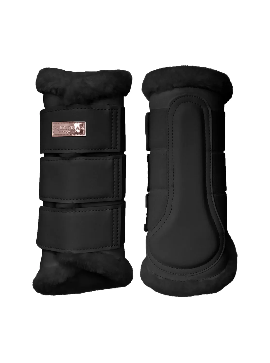 Equestrian Stockholm brushing boots Black blush