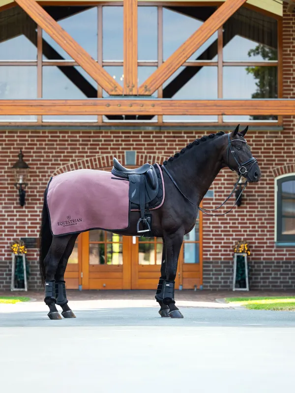 Equestrian Stockholm heavy fleece quarter blanket blush