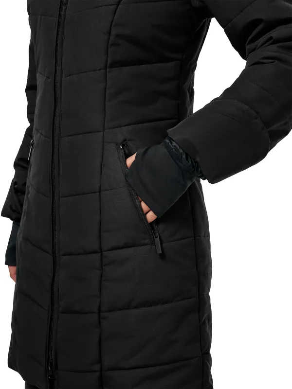 Equestrian Stockholm Denali winter jacket Black blush long