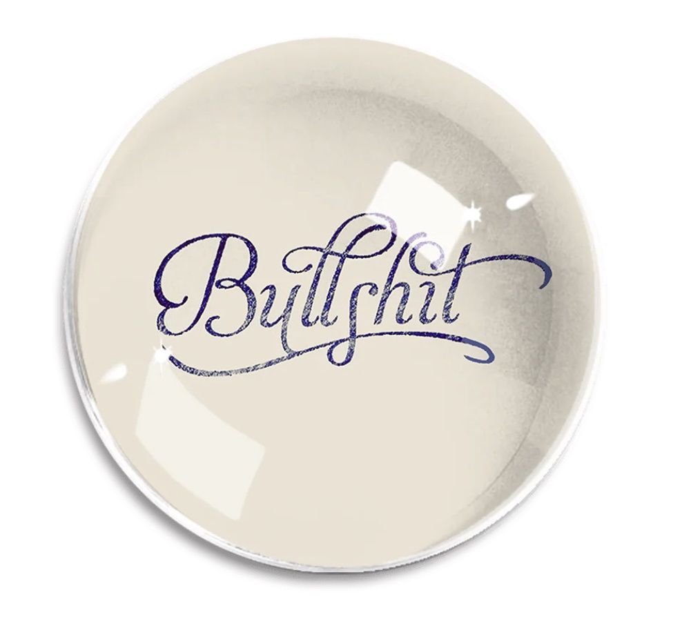 Bullshit Crystal Dome Paperweight