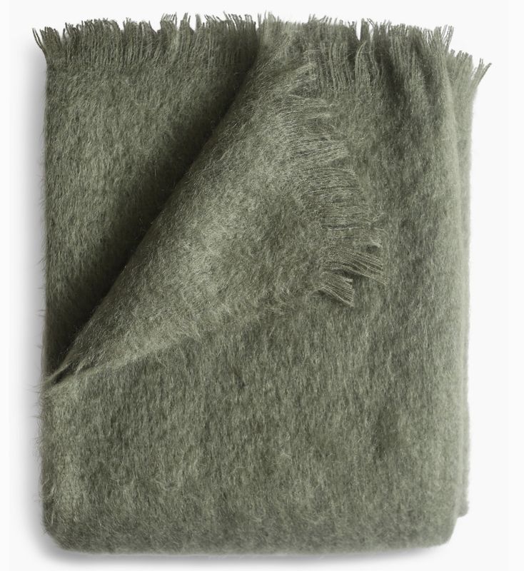 Mohair Throw - Moss