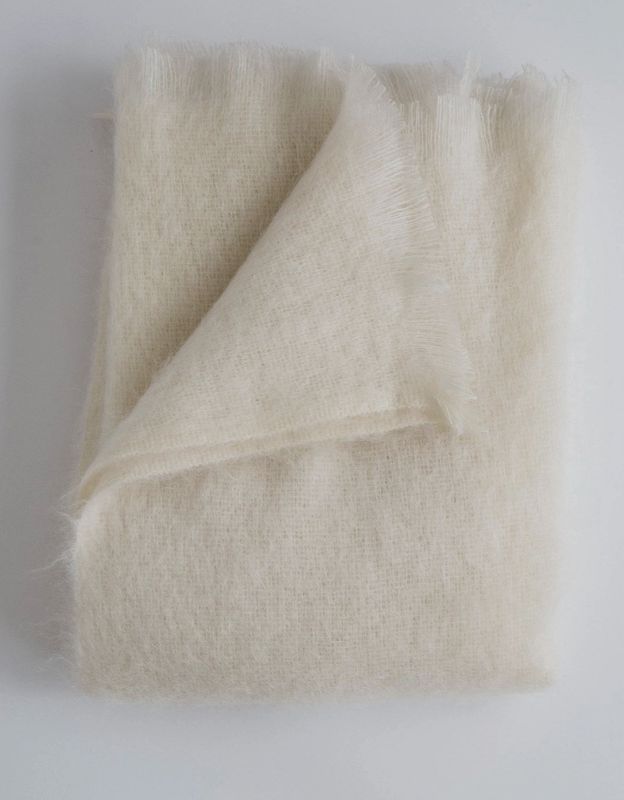 Mohair Throw - Pearl