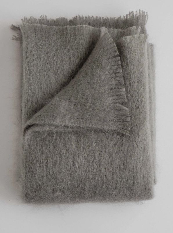 Mohair Throw - Rain Cloud