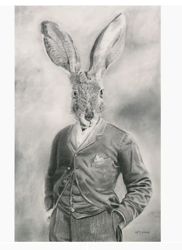 Print (Signed) Hare Pencil Art