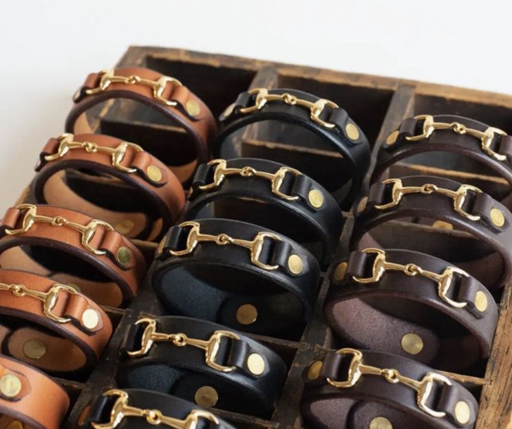 Leather Bit Bracelet