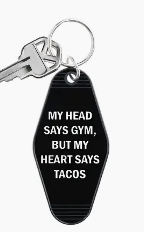 My Head Says Gym Keychain