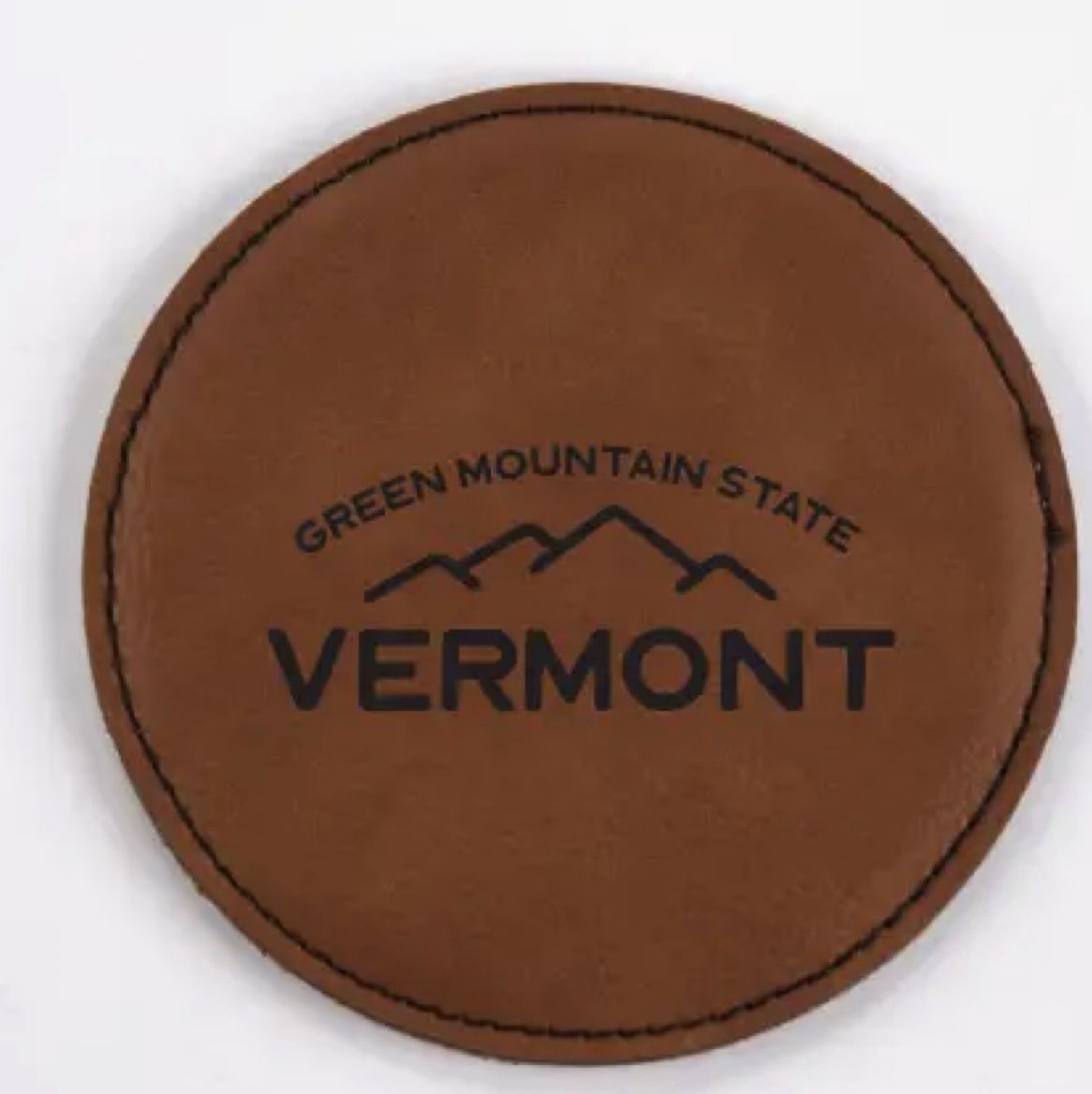 Vermont - Green Mountain  Leather Coaster