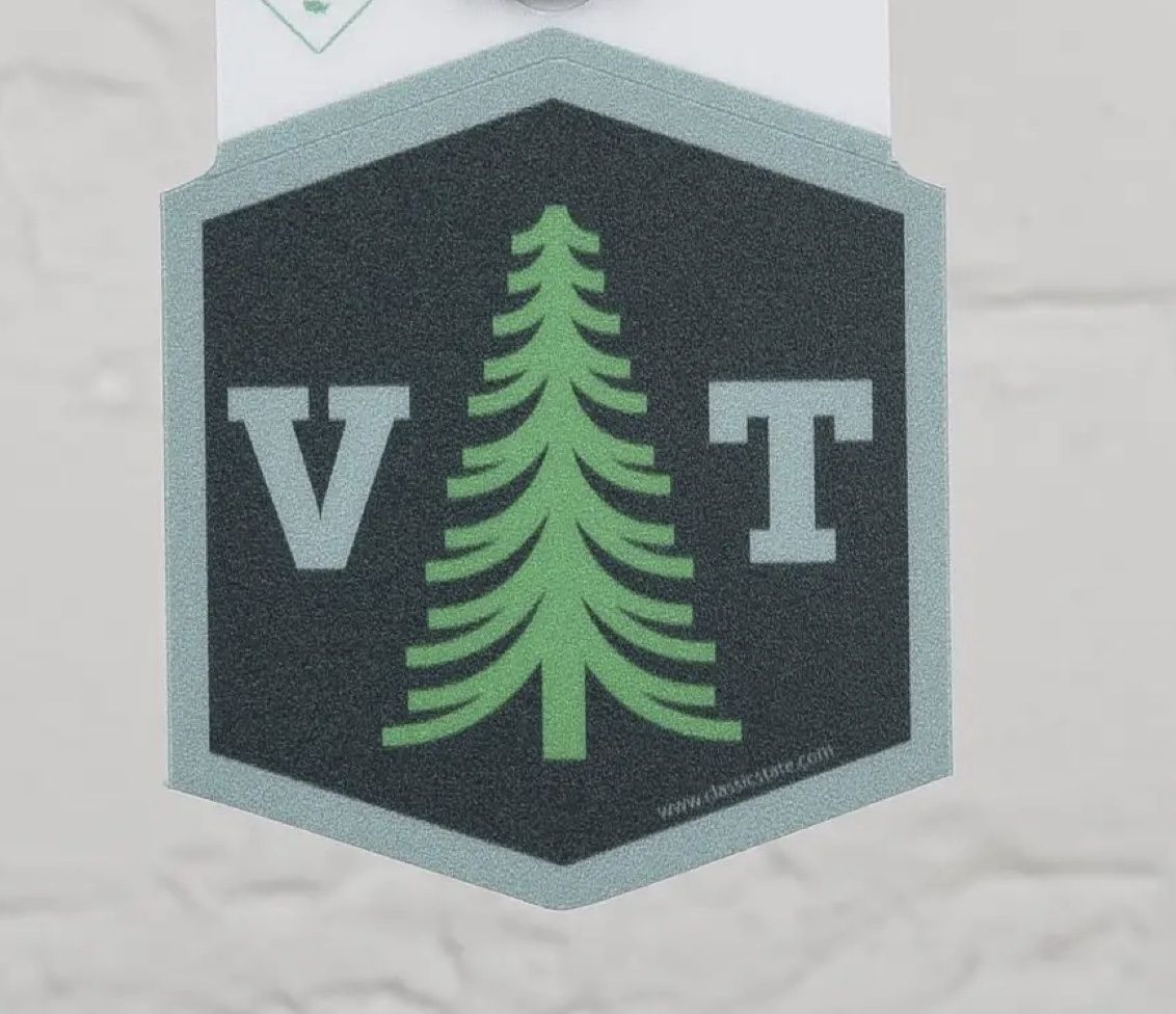 Vermont Tree Hexagon Sticker