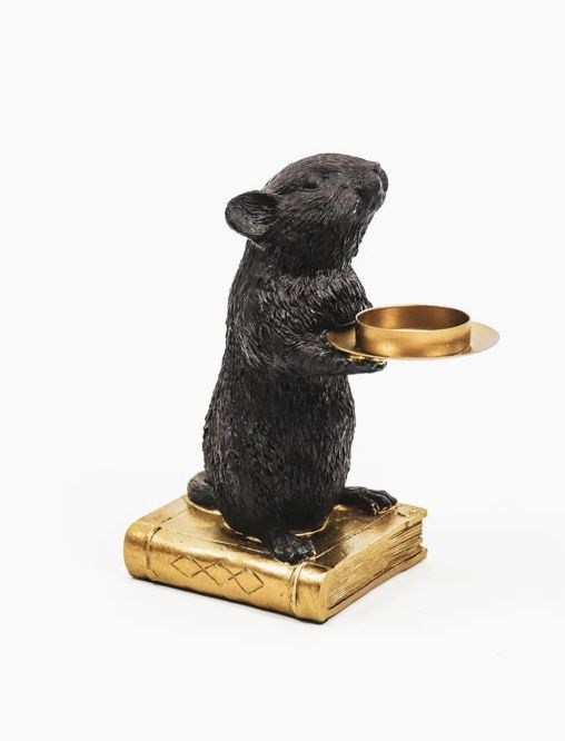 Mouse Candleholder Black