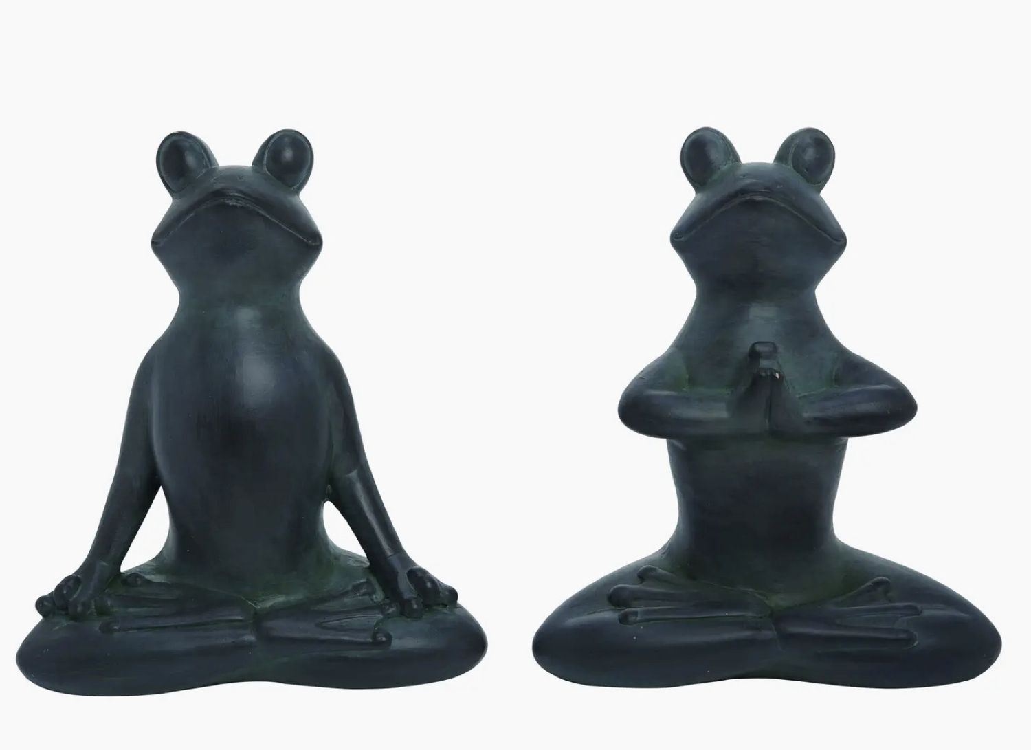 Yoga Frog Statue S/2