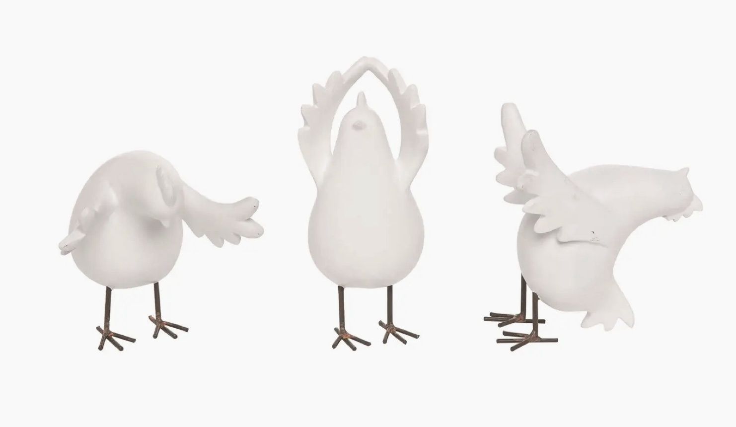 Resin Yoga Chicken S/3