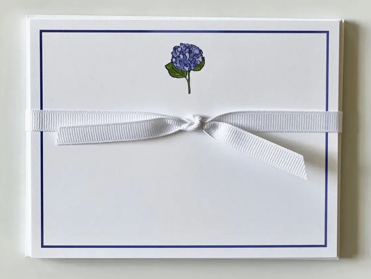 Hydrangea Blue - Flat Note Cards
