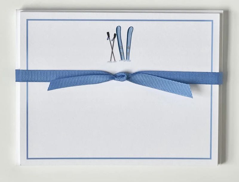 Skis - Flat Note Cards