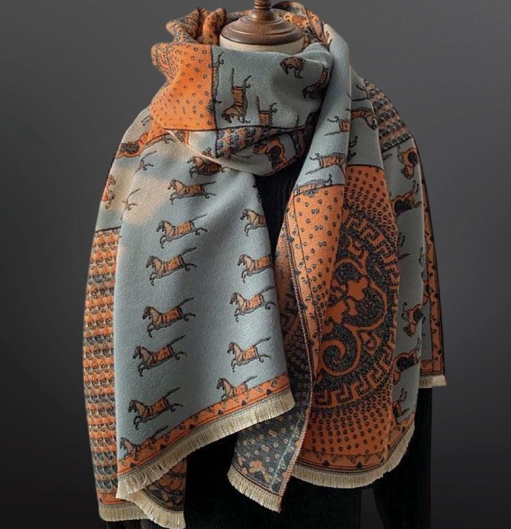 Prancing Pony Equestrian Horse Scarf