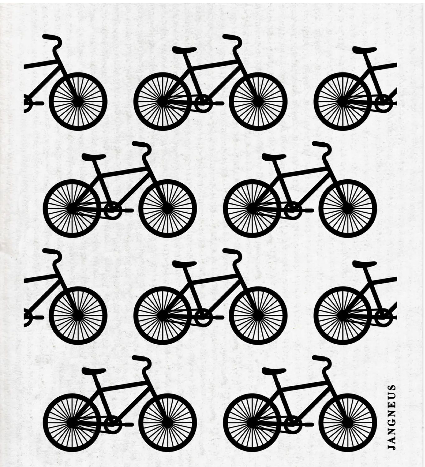 Swedish Dishcloth - Bikes Black