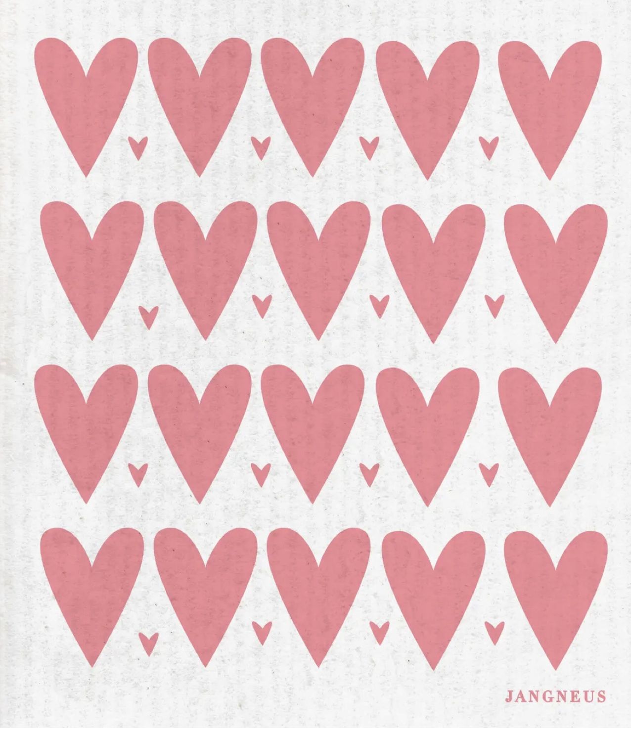 Swedish Dishcloth Hearts Blush