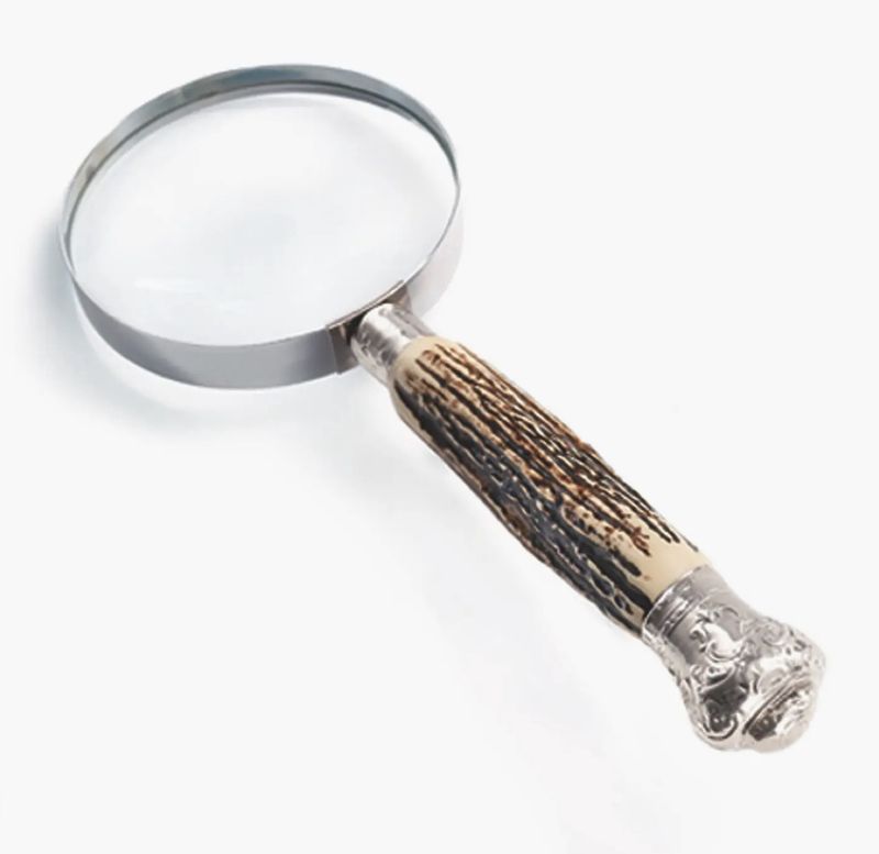 Silver Horn Magnifying Glass