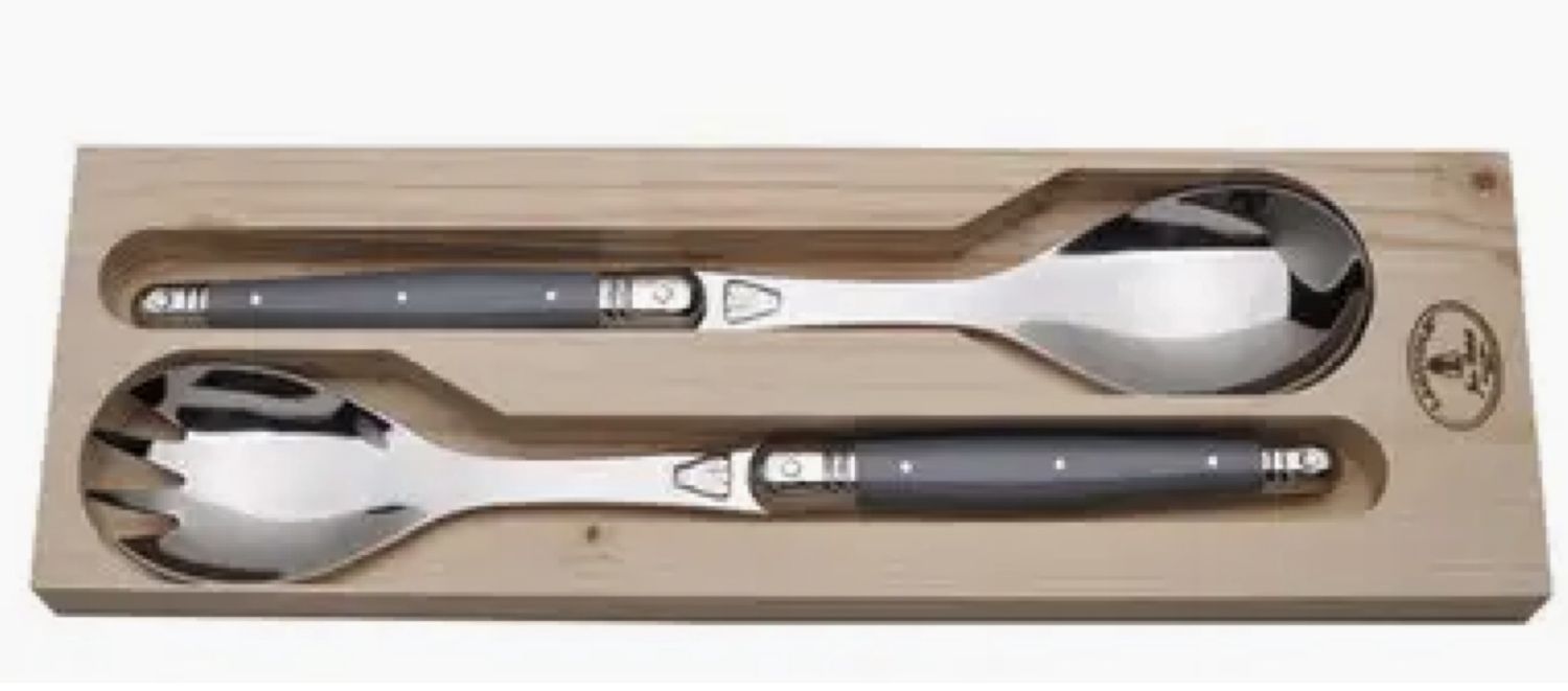 Jean Dubost Salad Servers Gray