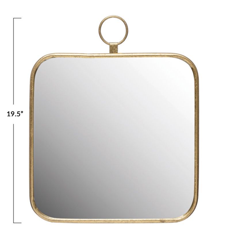 Metal Framed Wall Mirror Gold Finish