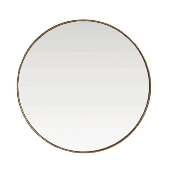 Metal Deep Framed Wall Mirror Gold Finish