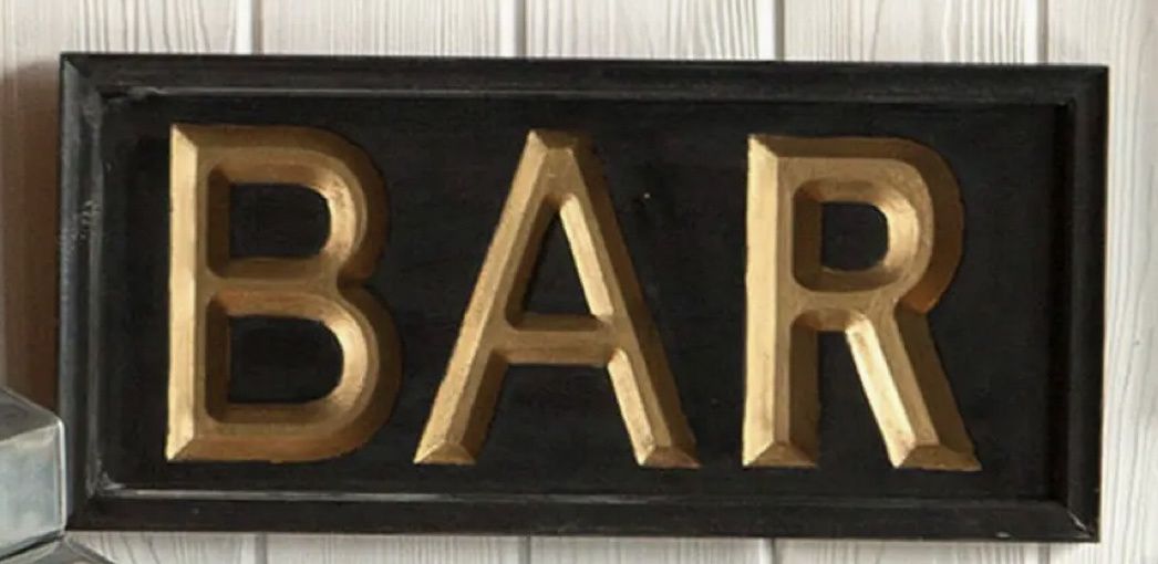 Wooden Bar Sign