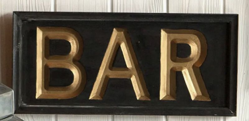 Wooden Bar Sign