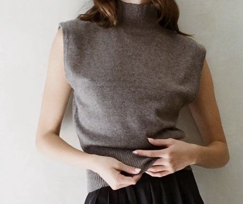 Knit 100% Cashmere Sweater Vest
