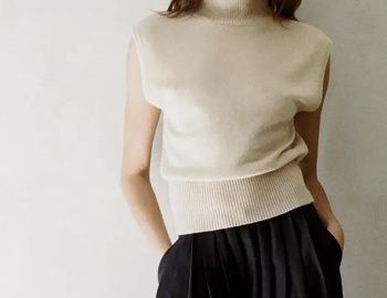 Knit 100% Cashmere Sweater Vest Taupe