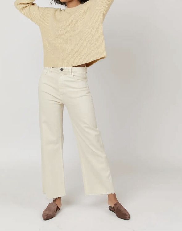 Aberdeen Ankle Crop High Rise Jean Ecru