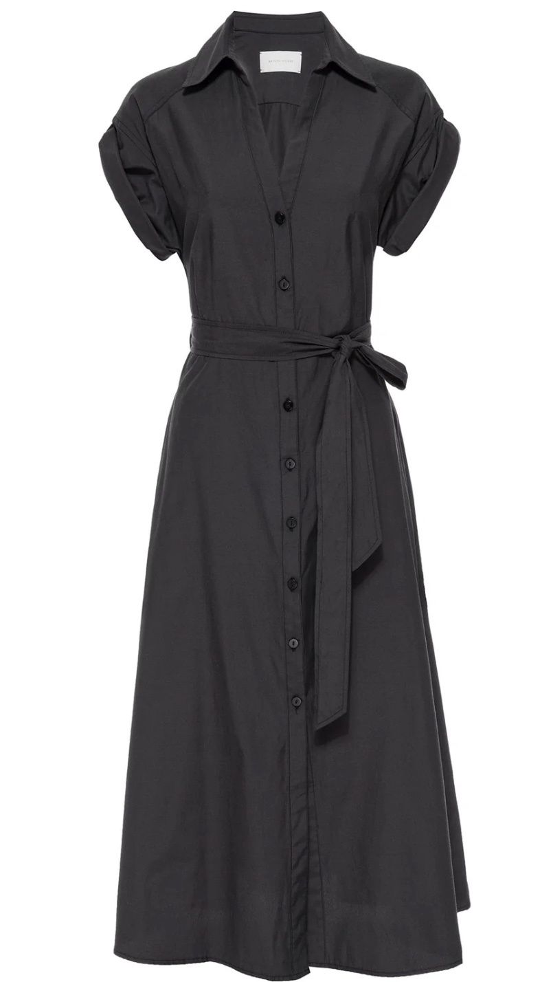 FIA Belted Dress - Washed Black