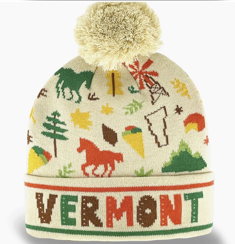 Vermont State Icon Beanie - Yellow