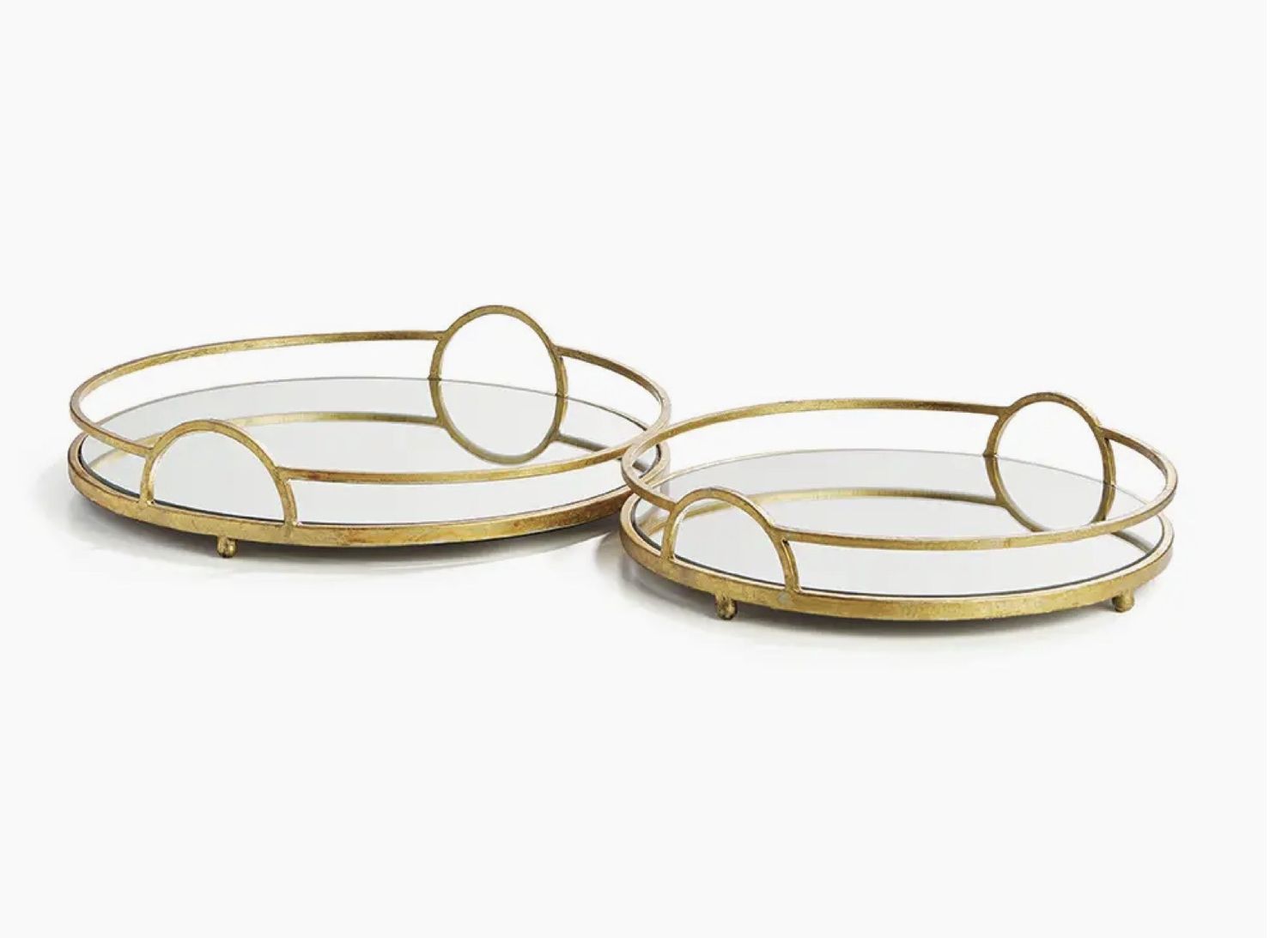 Hudson Mirrored Trays S/2