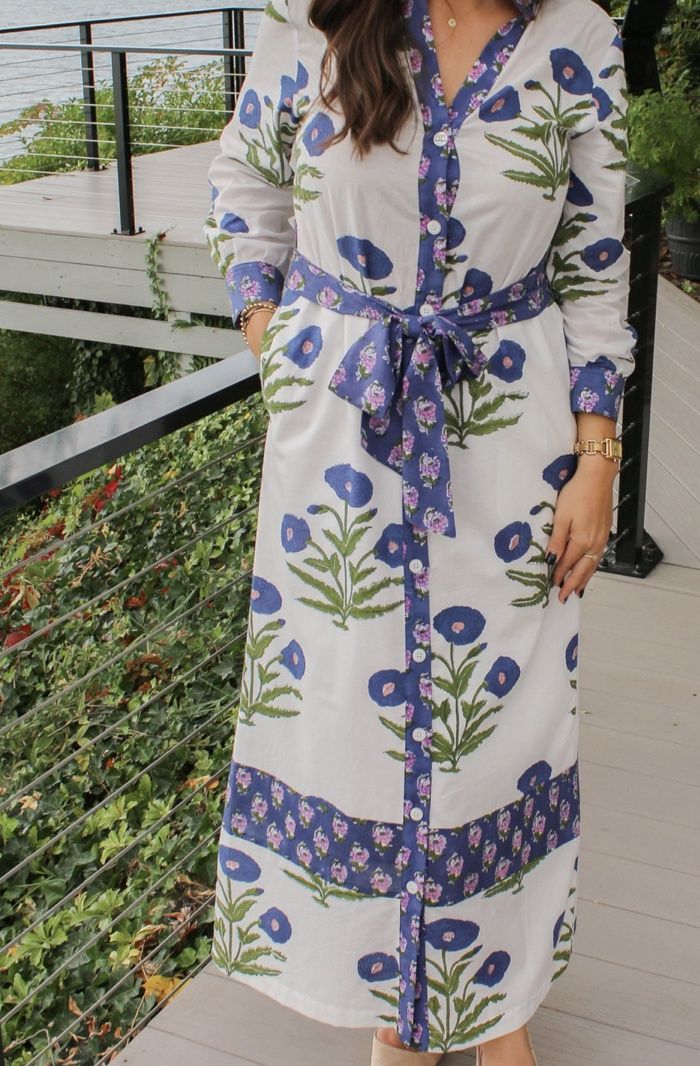 Daphne Long Sleeves Printed Dress