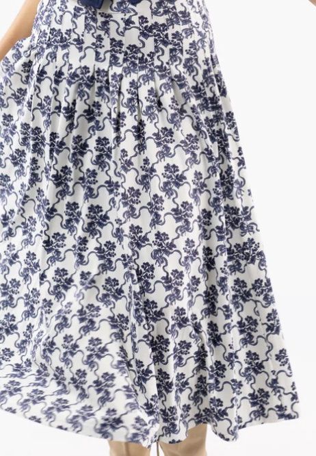 Lennox Ribbon Skirt Navy