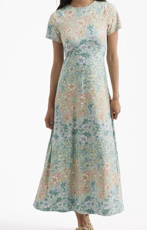 Celine Dress - Basil Daisy