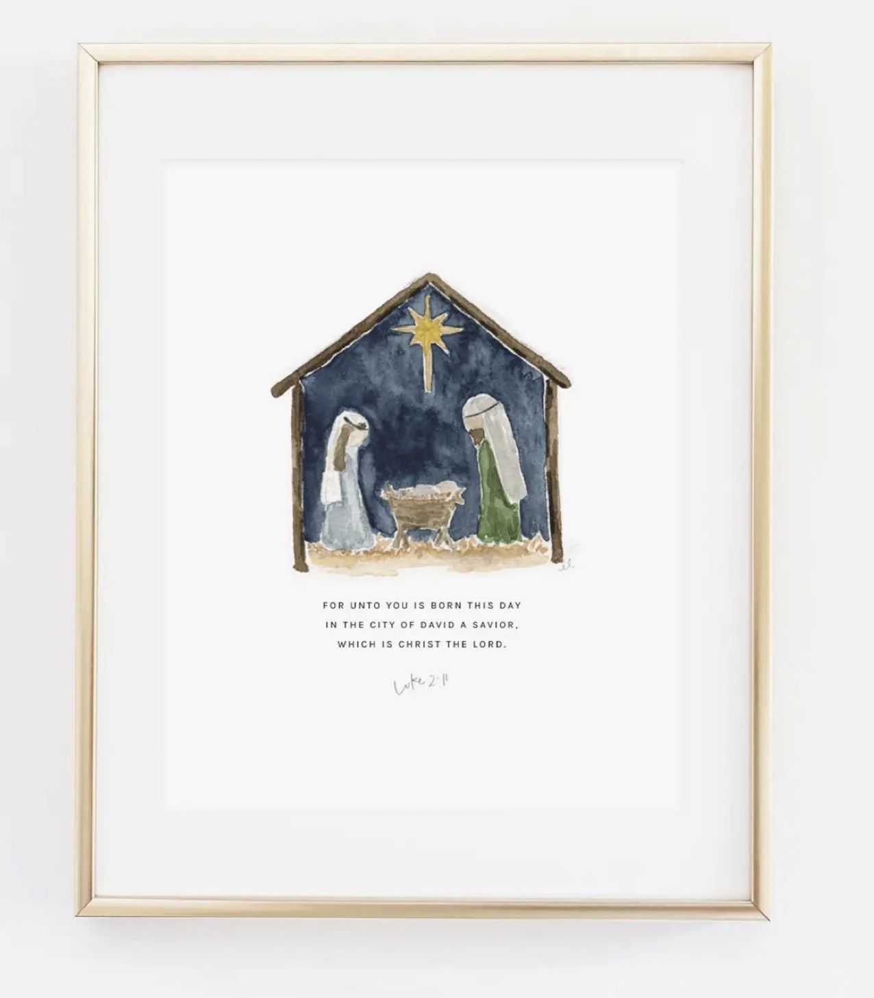 nativity luke 2:11 scripture print