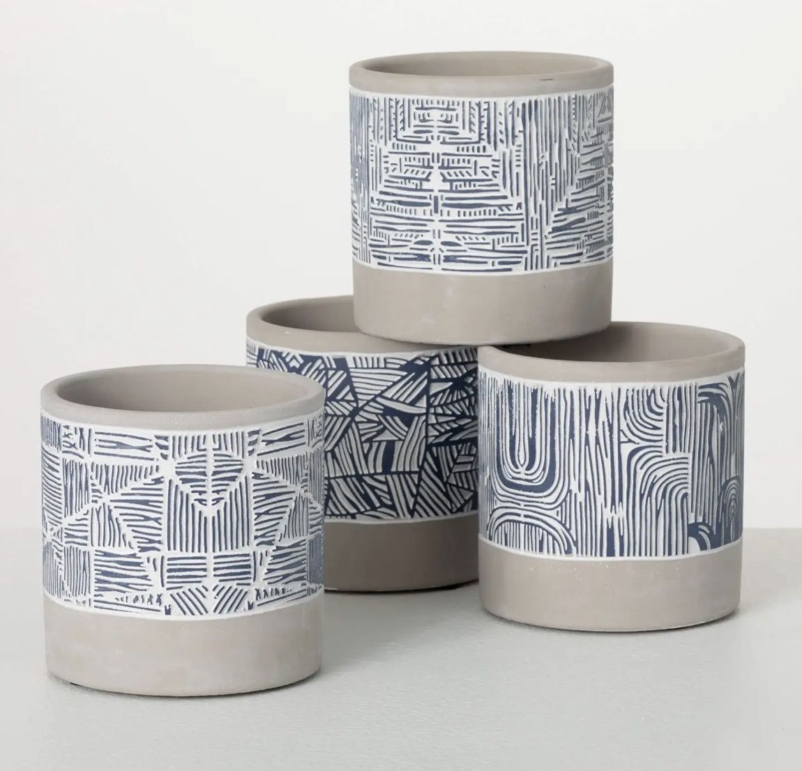 Abstract Cement Pot