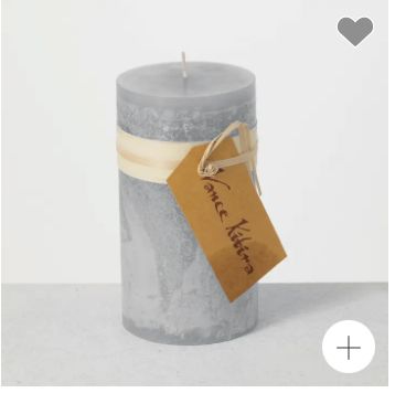 Dove Timber Pillar Candle