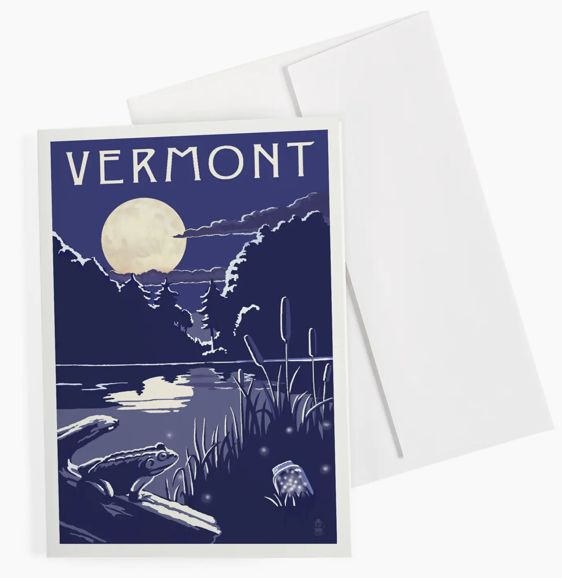Notecard - Vermont, Lake at Night