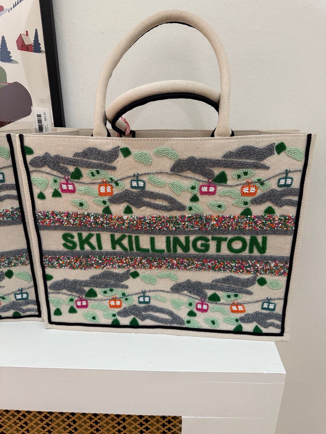 Beaded Tote - Ski Killington