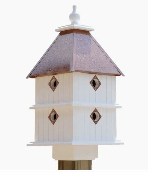 Plantation Bird House Hammered Copper