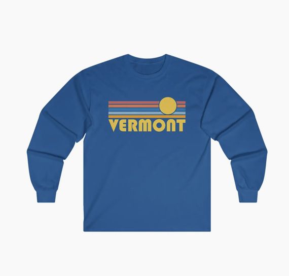 Vermont T-Shirt - Retro Long Sleeve