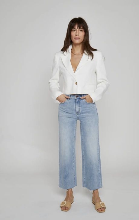 Aberdeen Ankle Crop - Light Indigo Worn