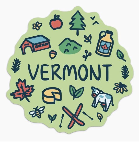 Vermont Sticker Die Cut Vinyl