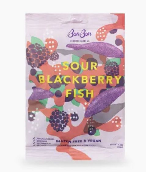 Sour Blackberry Fish - Swedish Candy 5.2oz