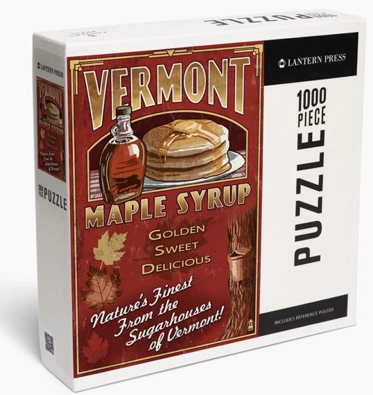 1000 Piece Puzzle Vermont, Maple Syrup Vintage Sign