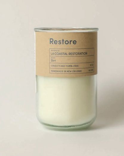 Restore. Dirt Scent, Gives To Coastal Restoration, Eco Soy