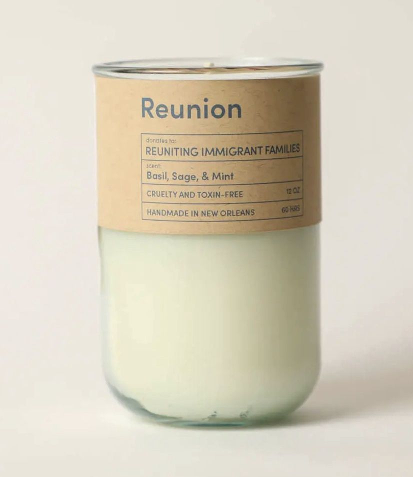 Reunion; Basil, Tea, & Mint Scent, Gives To Raices, Eco Soy