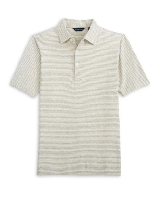 Linen/Cotton Stripe Polo