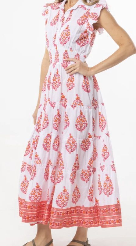 Paulina Dress - Cherry Pink